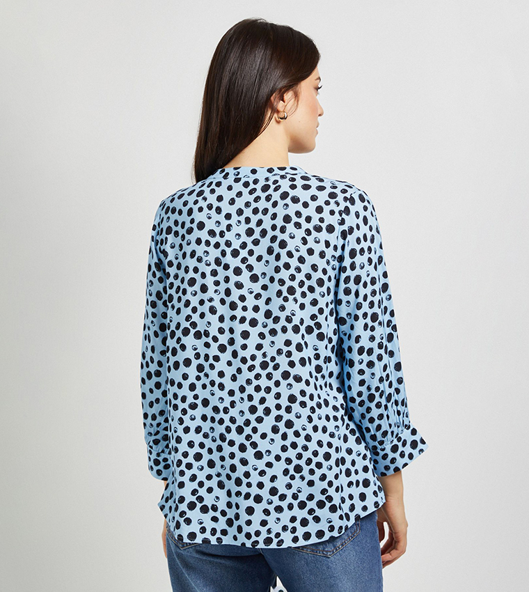 توب منقط كم 3/4