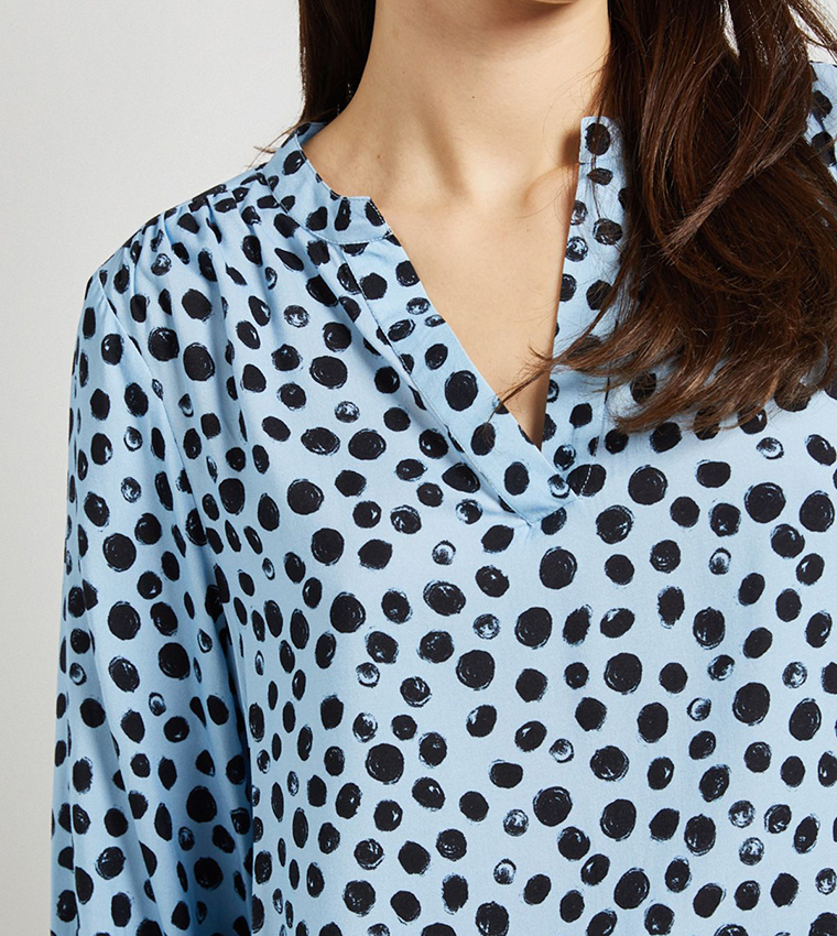 توب منقط كم 3/4