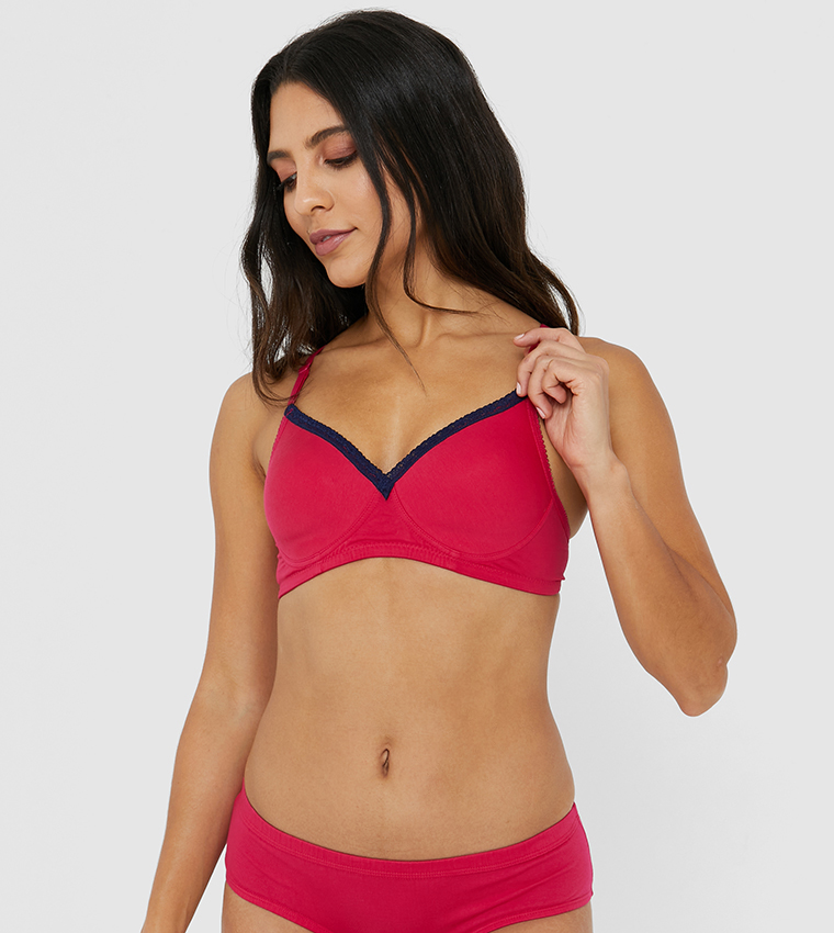 Buy Clovia Non Wired Lightly Padded T Shirt Bra Pink In Pink