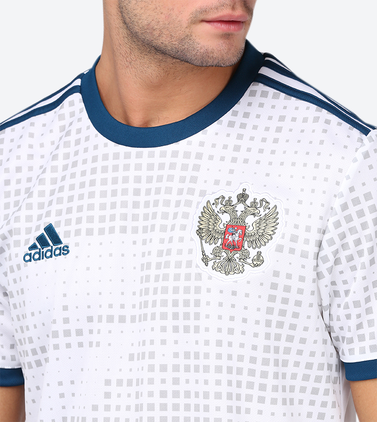Russia Away Replica Short Sleeve Jersey - White BR9067