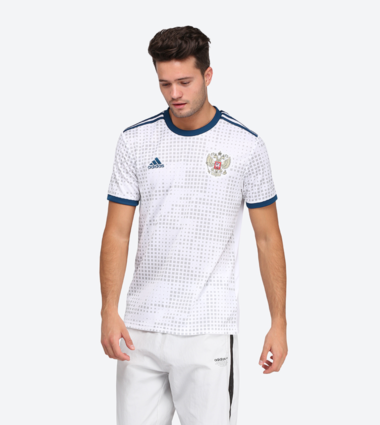 Russia Away Replica Short Sleeve Jersey - White BR9067