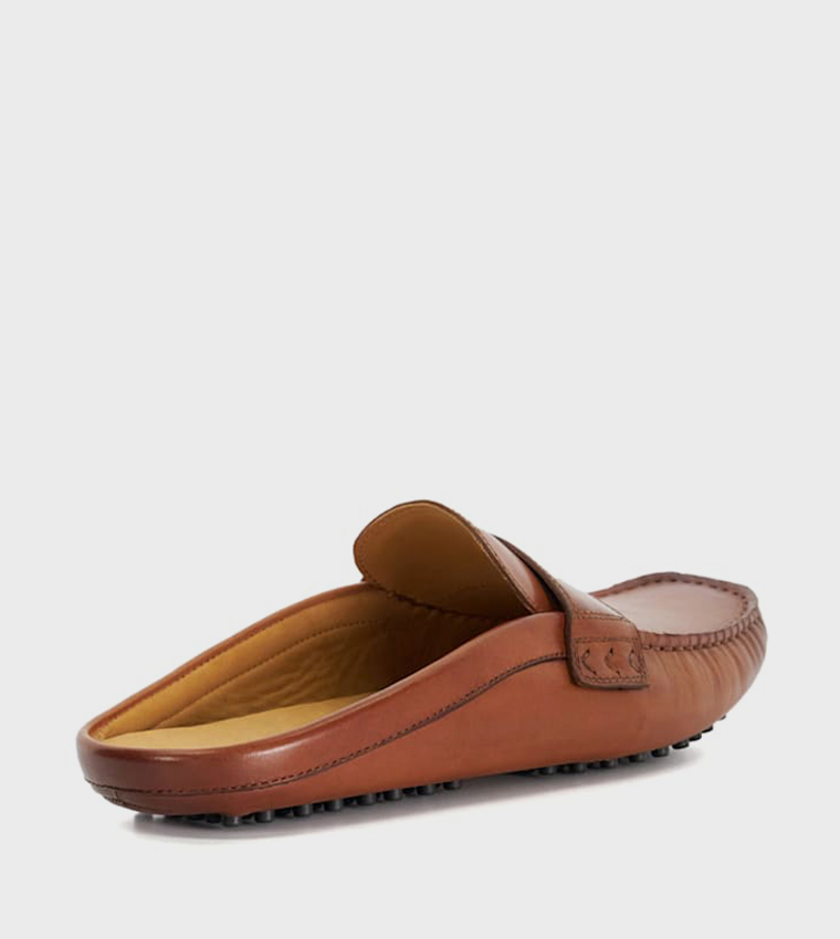 BRANDOS Round Toe Loafer Mules