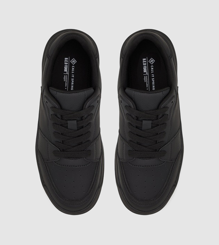 BREEZEY Perforated Lace-Up Sneakers