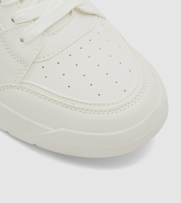 BREEZEY Perforated Lace-Up Sneakers