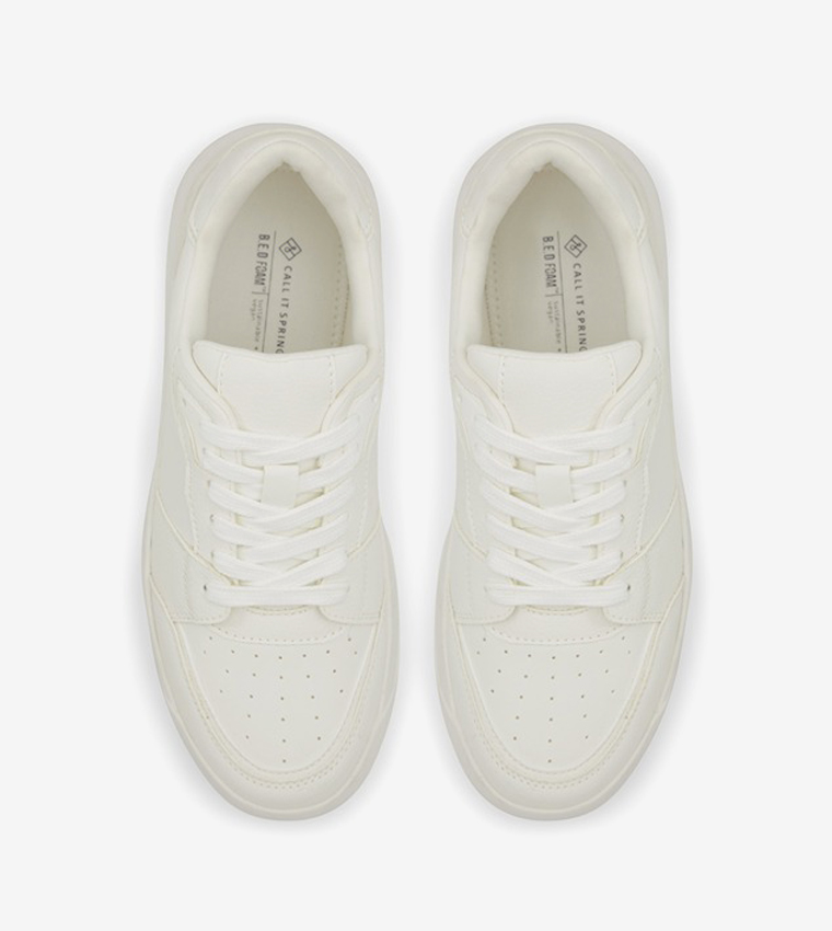 BREEZEY Perforated Lace-Up Sneakers