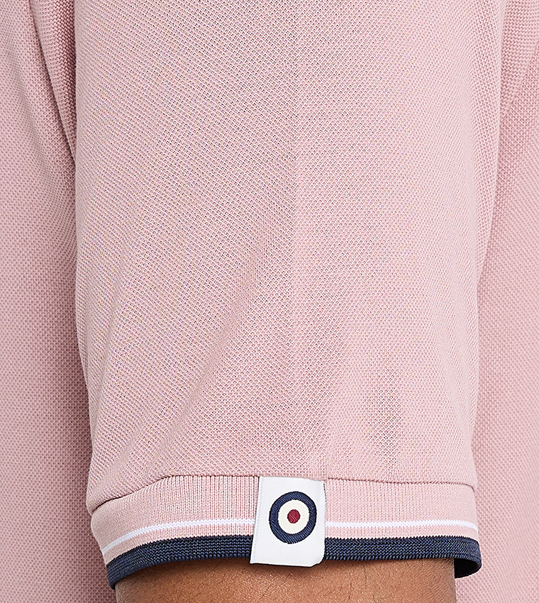 Contrast Tipping Short Sleeves Polo T-Shirt