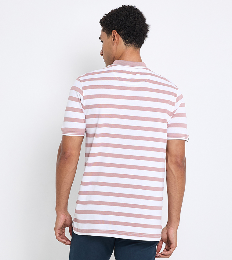 Striped Short Sleeves Polo T-Shirt