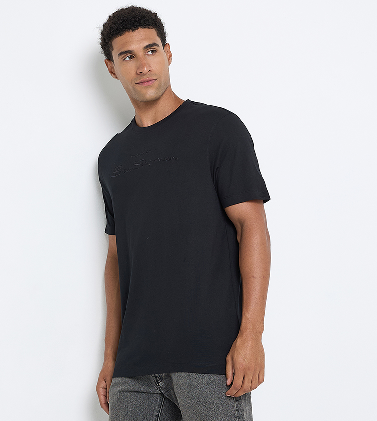 Logo Embroidered Crew Neck T-Shirt