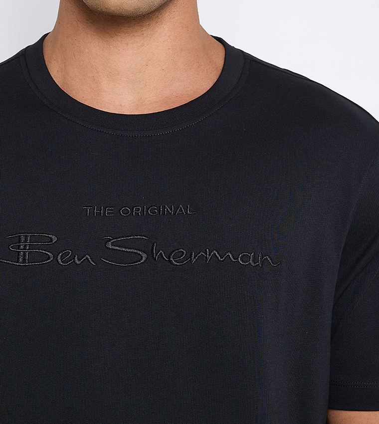 Logo Embroidered Crew Neck T-Shirt