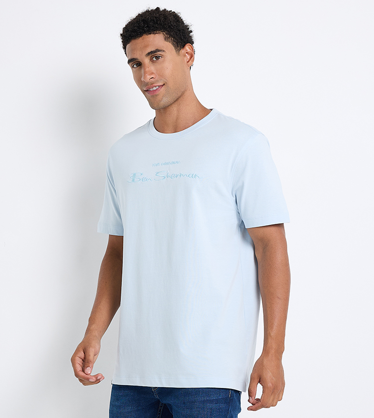 Logo Embroidered Crew Neck T-Shirt