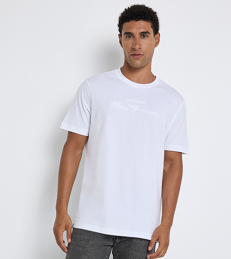Logo Embroidered Crew Neck T-Shirt