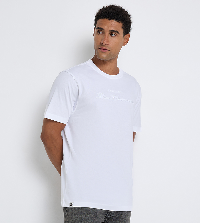 Logo Embroidered Crew Neck T-Shirt