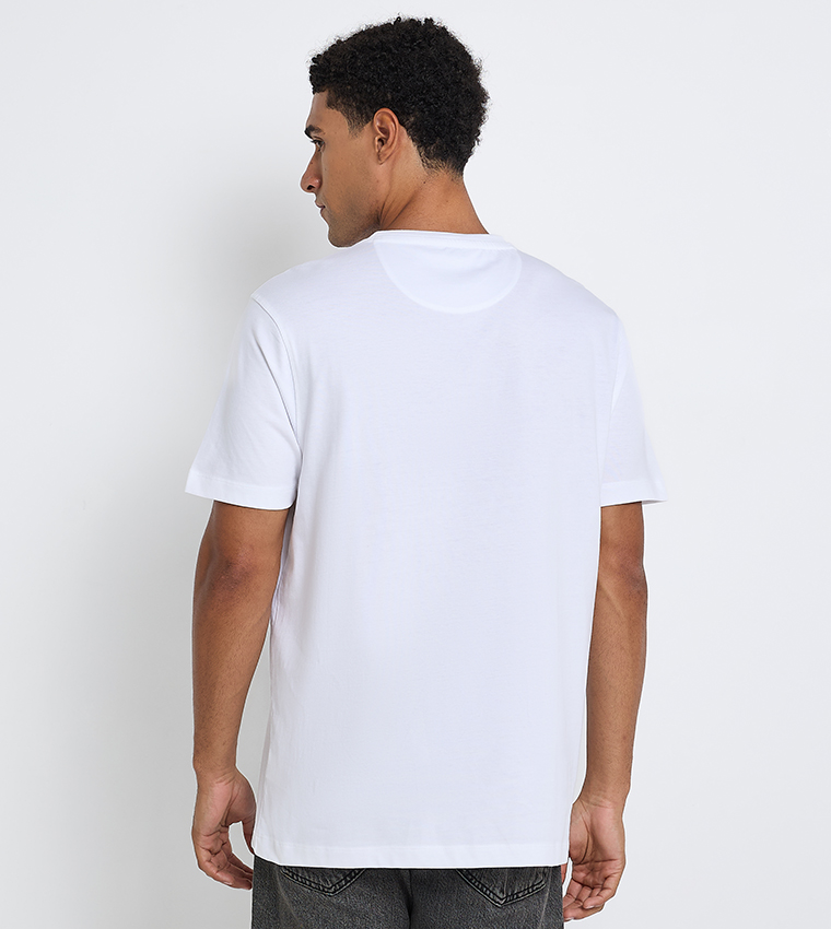 Logo Embroidered Crew Neck T-Shirt