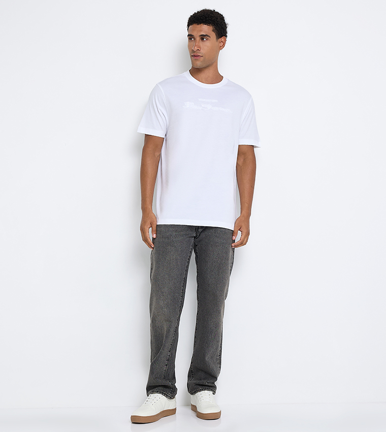Logo Embroidered Crew Neck T-Shirt