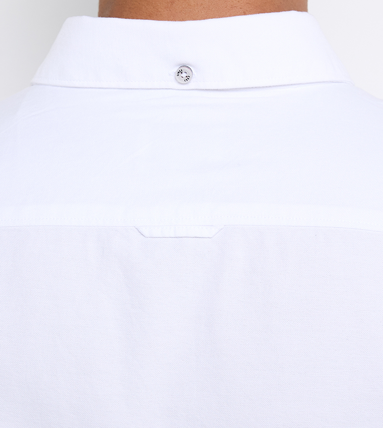 Solid Button-Down Collar Shirt 