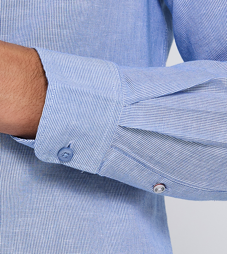 Solid Button-Down Collar Shirt