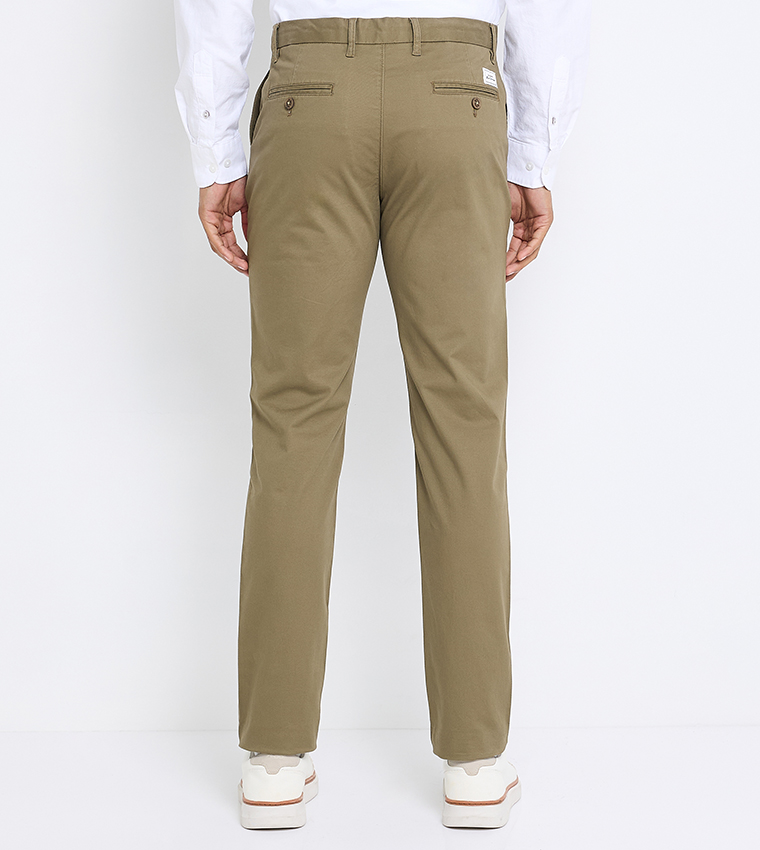 Button Closure Slim Fit Chino