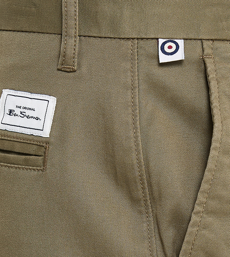 Button Closure Slim Fit Chino