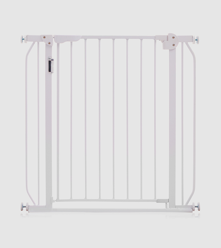 Metal Safety Led Gate with 10cm Extension - White