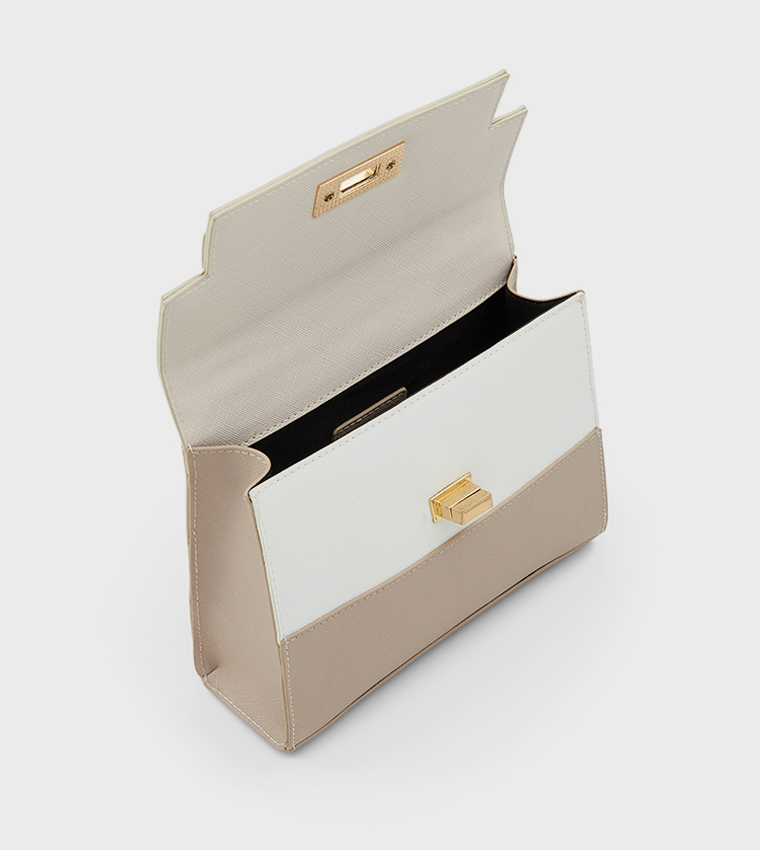 BULLETPROOF Color Block Top Handle Bag