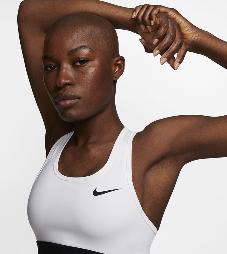 Buy Nike Non Padded Swoosh Sports Bra In White