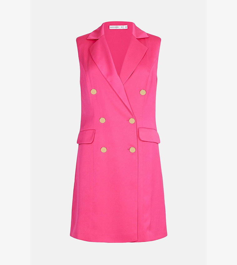 Buy Warehouse Satin Blazer Dress In Pink | 6thStreet Bahrain