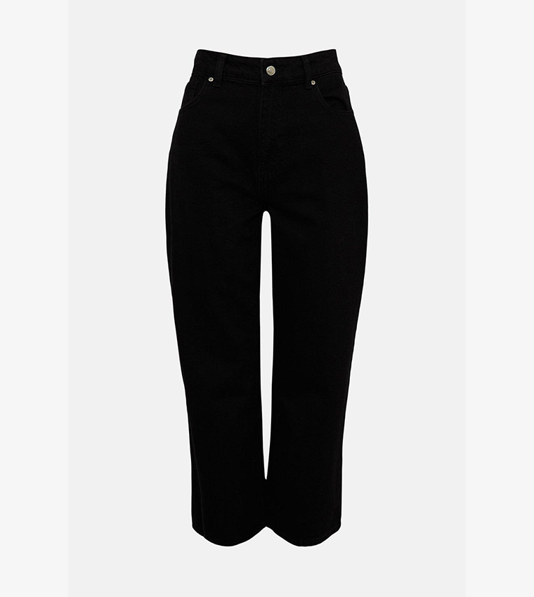 54S Denim Authentic Wide Leg Cropped Jeans