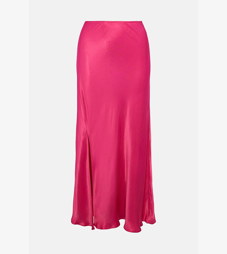 Buy Warehouse Satin Slip Skirt In Pink 6thStreet Qatar