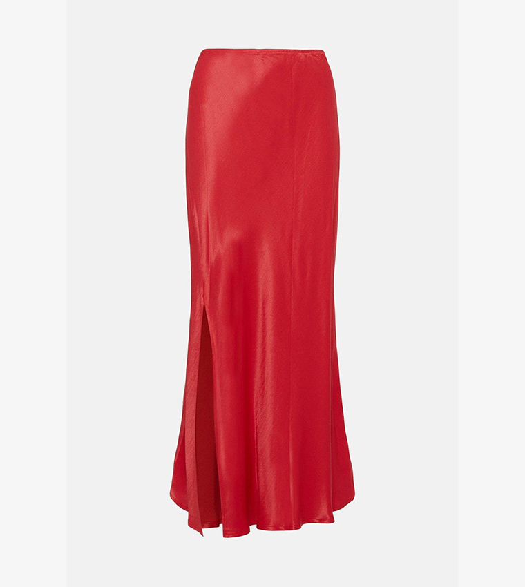 Buy Warehouse Satin Slip Skirt In Red 6thStreet Saudi Arabia