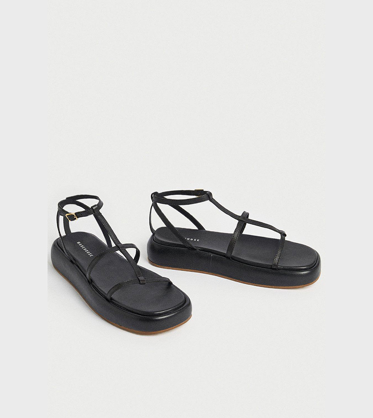 Warehouse black sandals clearance