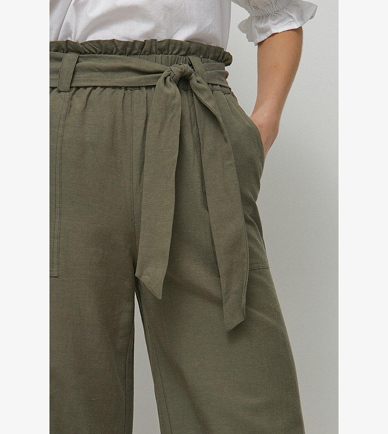 Warehouse khaki trousers discount