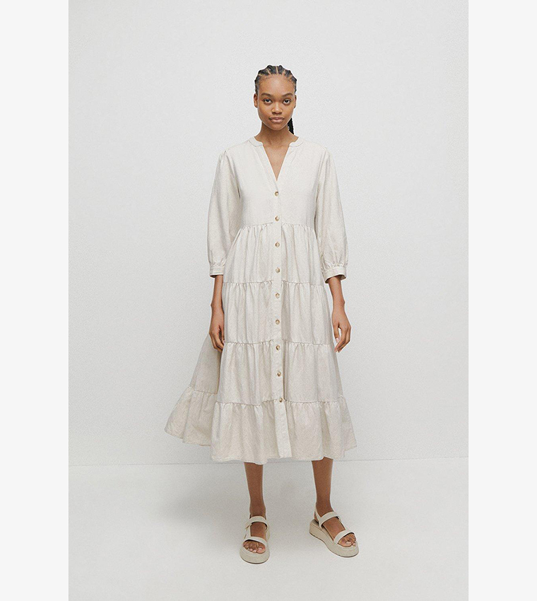 warehouse linen dress Warehouse's White Linen Button-Through Dress Is Very Popular