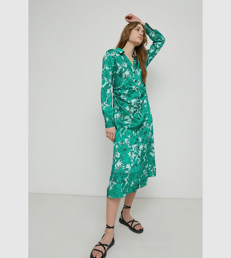 warehouse green shirt dress Victoria S/S Shirt Dress_Chive – Morrison main image 0