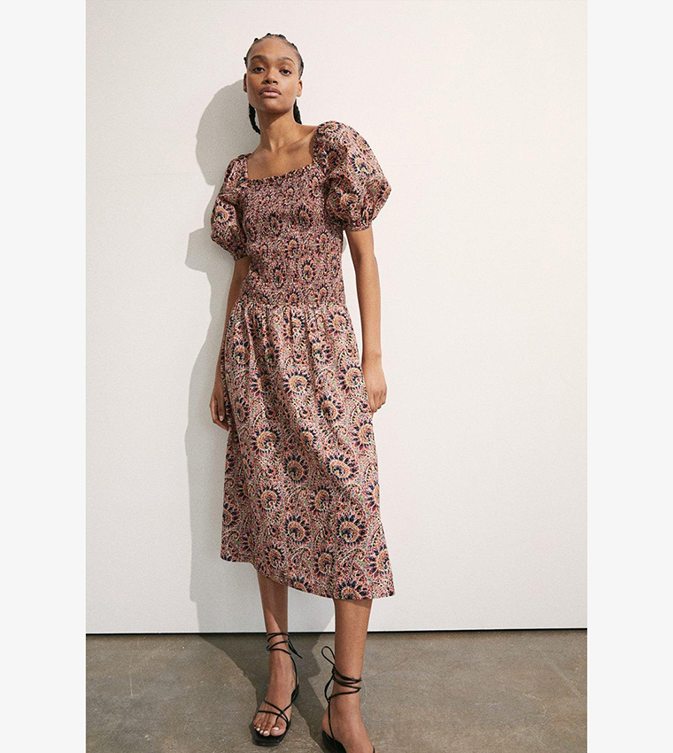 Warehouse paisley midi clearance dress