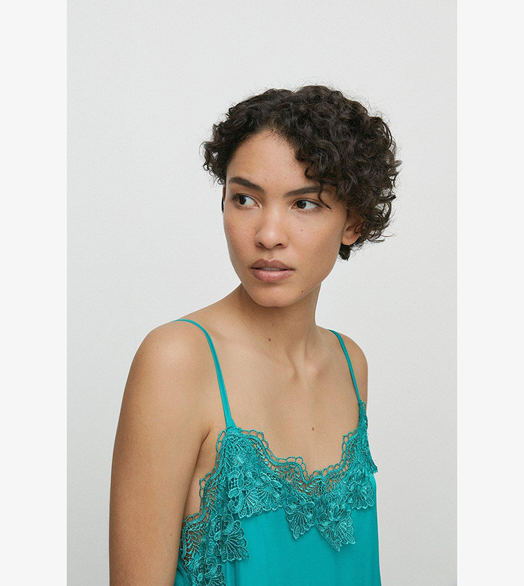Leopard Print Warehouse Cami Dress Buy Warehouse Satin Lace Cami Dress In  Green 6thStreet Qatar