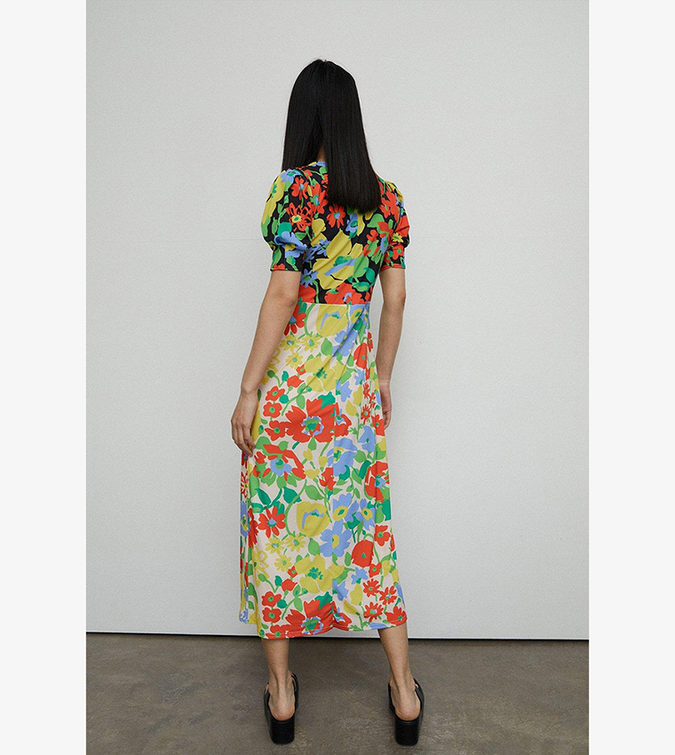 Warehouse mixed best sale floral print dress