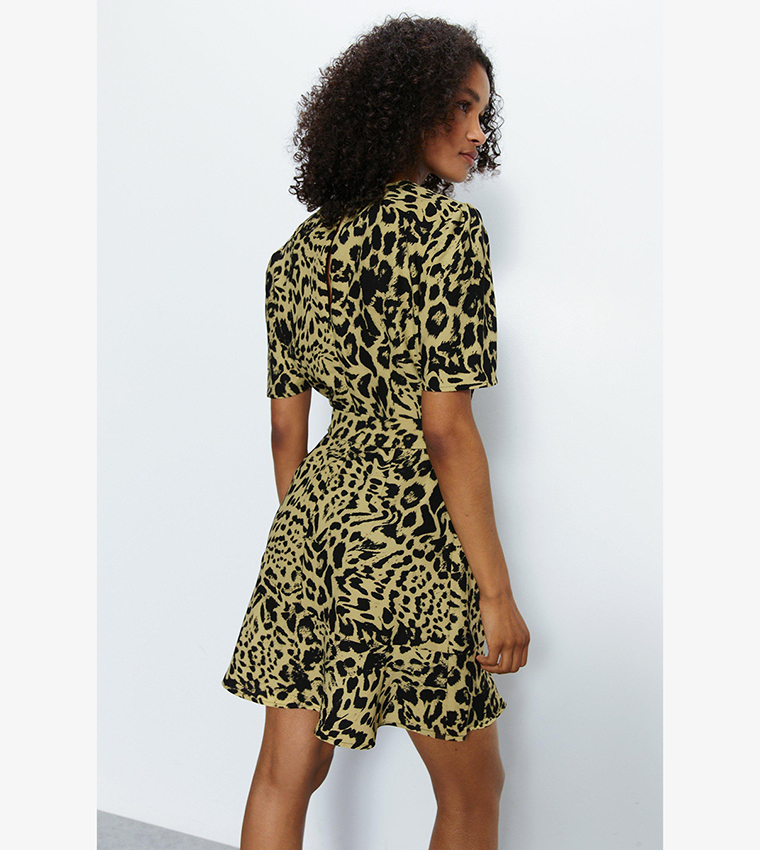 Warehouse leopard flippy outlet dress