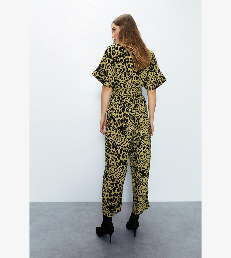 Warehouse animal print culotte hot sale jumpsuit