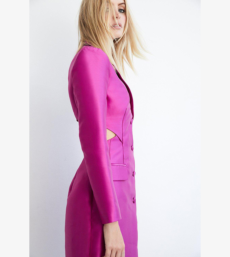 Cut Out Back Blazer Dress