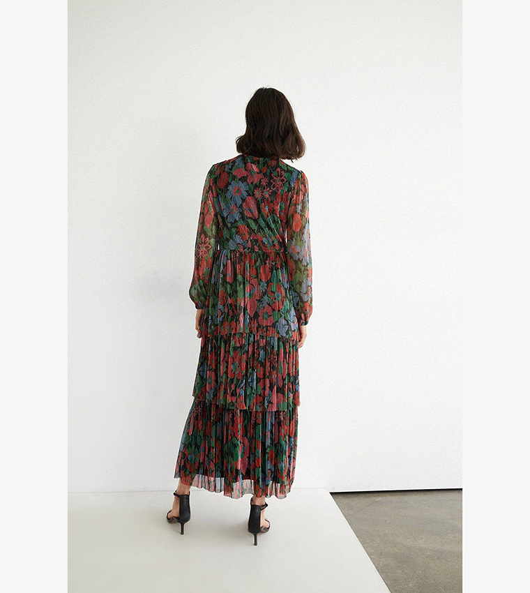 womens modest midi dress Women Brass & Roe Brass & Roe Belle Elegant Dress Red / XL