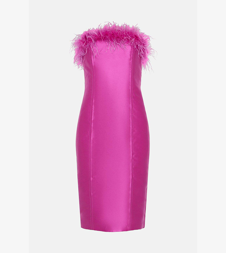 Buy Warehouse Feather Bandeau Dress In Purple 6thStreet Bahrain