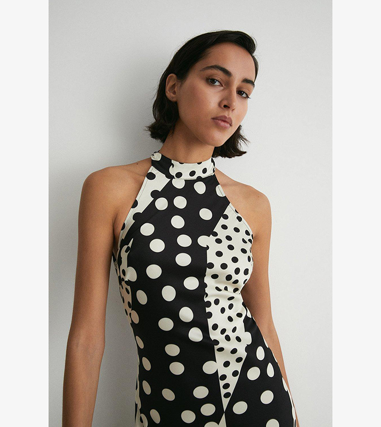warehouse mixed spot midi dress Printed Midi Warehouse Mixed Spot Midi Dress Buy Love Roses Ivory Polka Dot Embroidered V-Neck