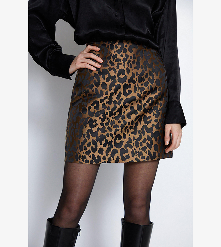 Animal print cheap skirt warehouse