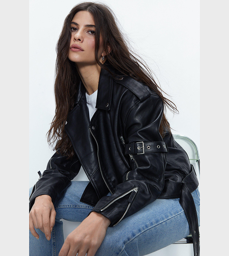 Warehouse black 2025 leather jacket