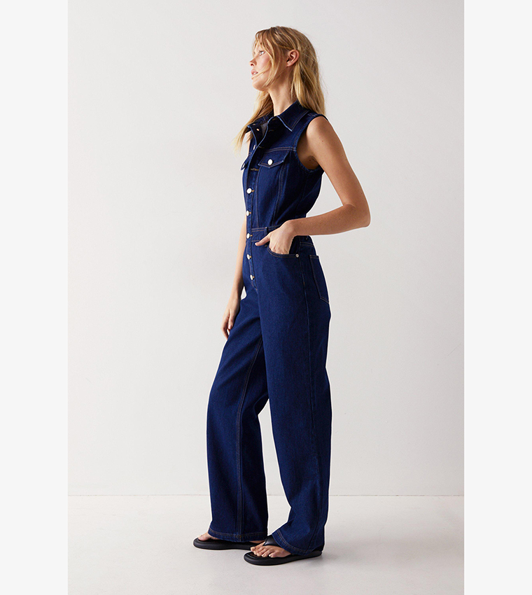 Warehouse denim sales jumpsuit