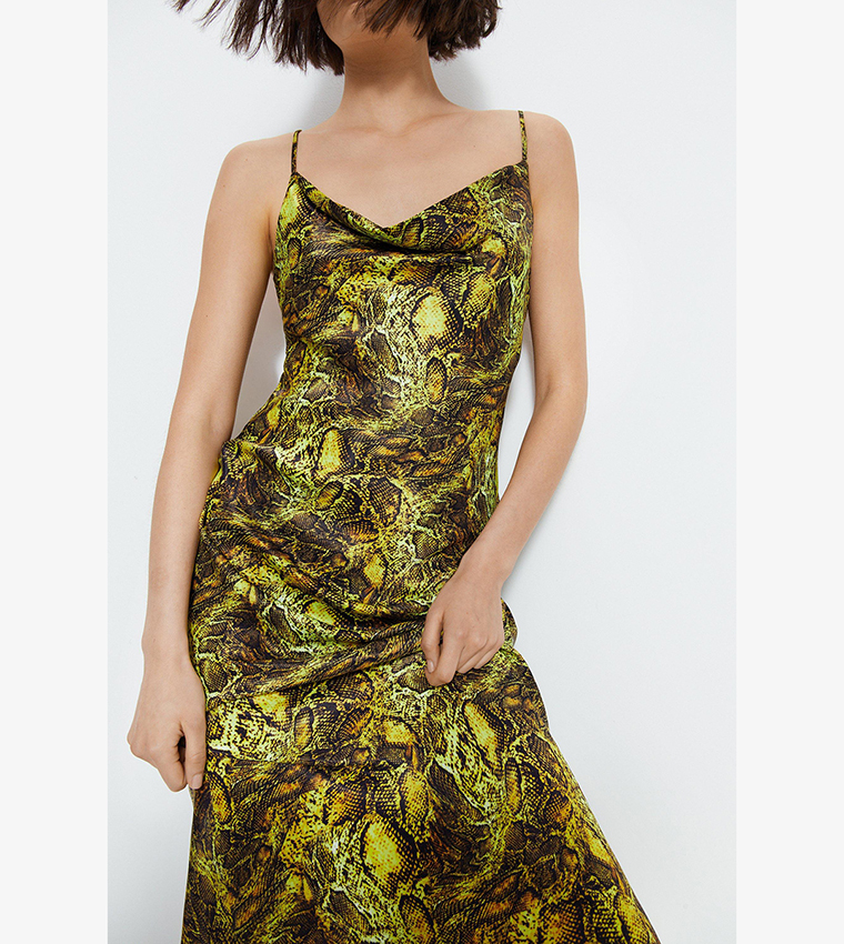 Warehouse snake best sale print dress