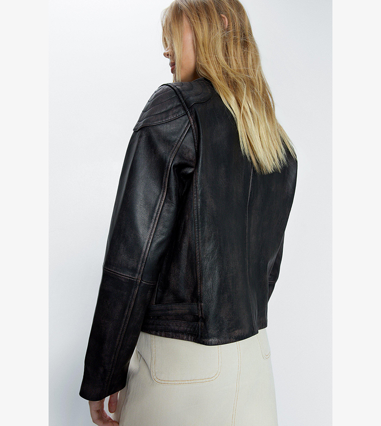 Warehouse real leather jacket sales