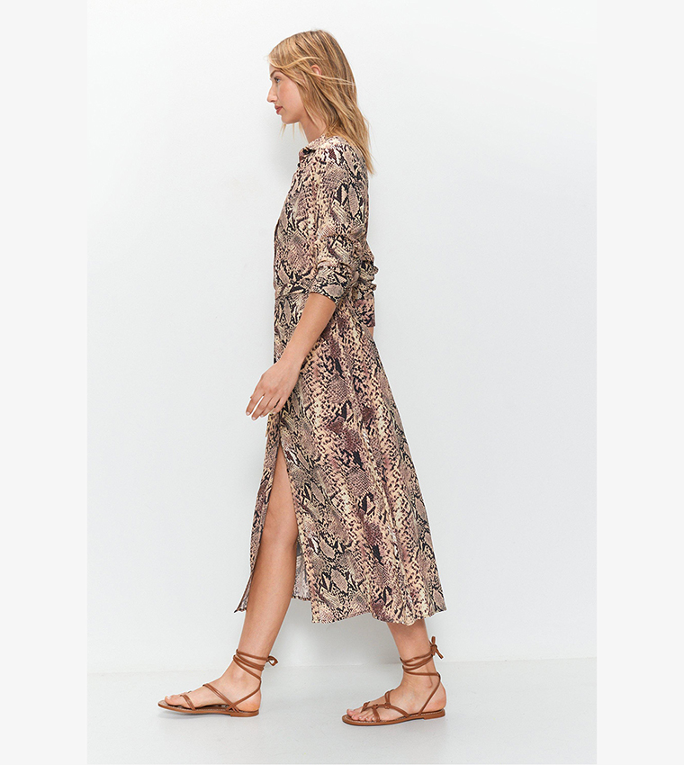 Warehouse snake sale print dress