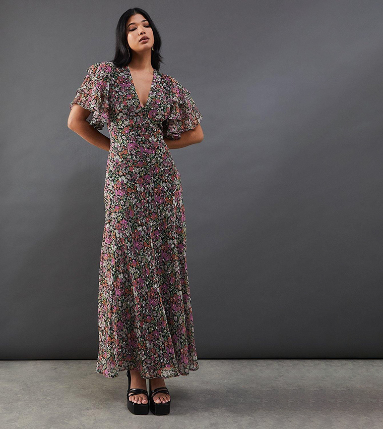 formal long chiffon dress Ever-Pretty V-Neckline Sleeve Fall Formal Wedding Guest WM Size Guide:12 this stylish In Love Again Black