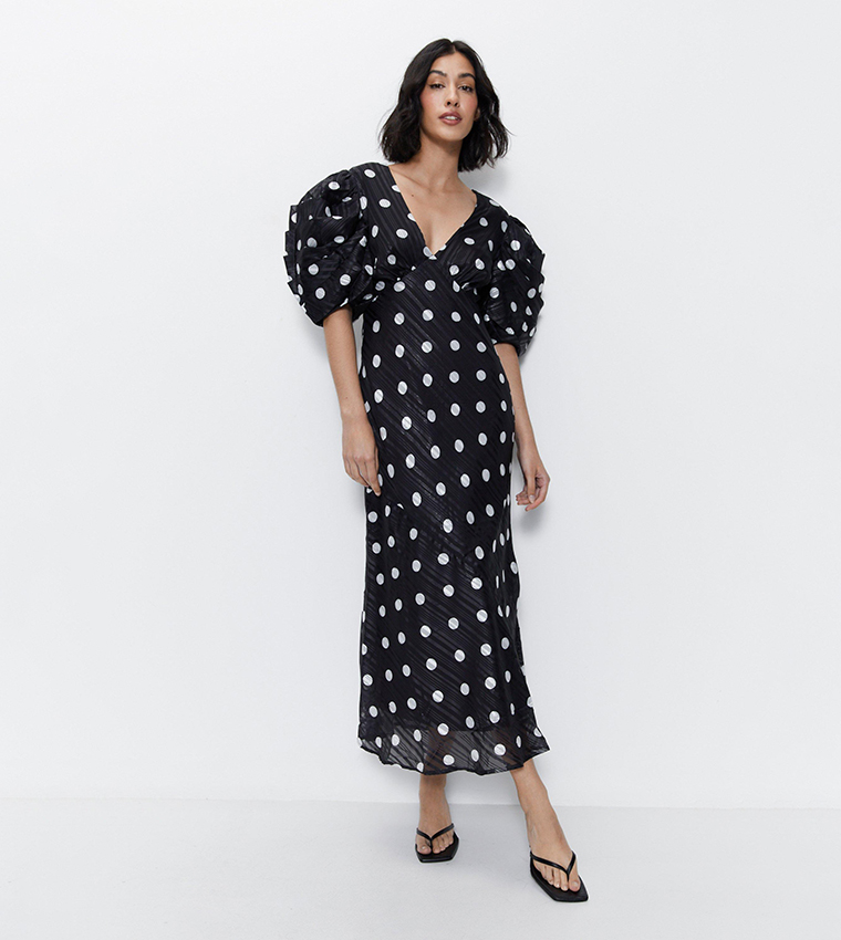 Warehouse sales polka dress